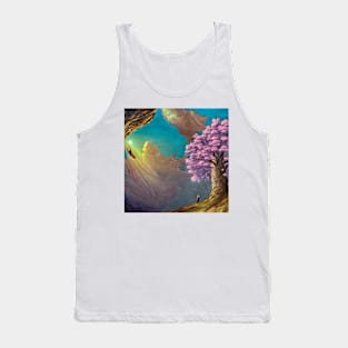 Pink tree and wings of an angel Tank Top